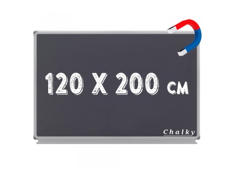 Chalky Manyetik Kara Tahta Siyah Yüzey 120x200 cm